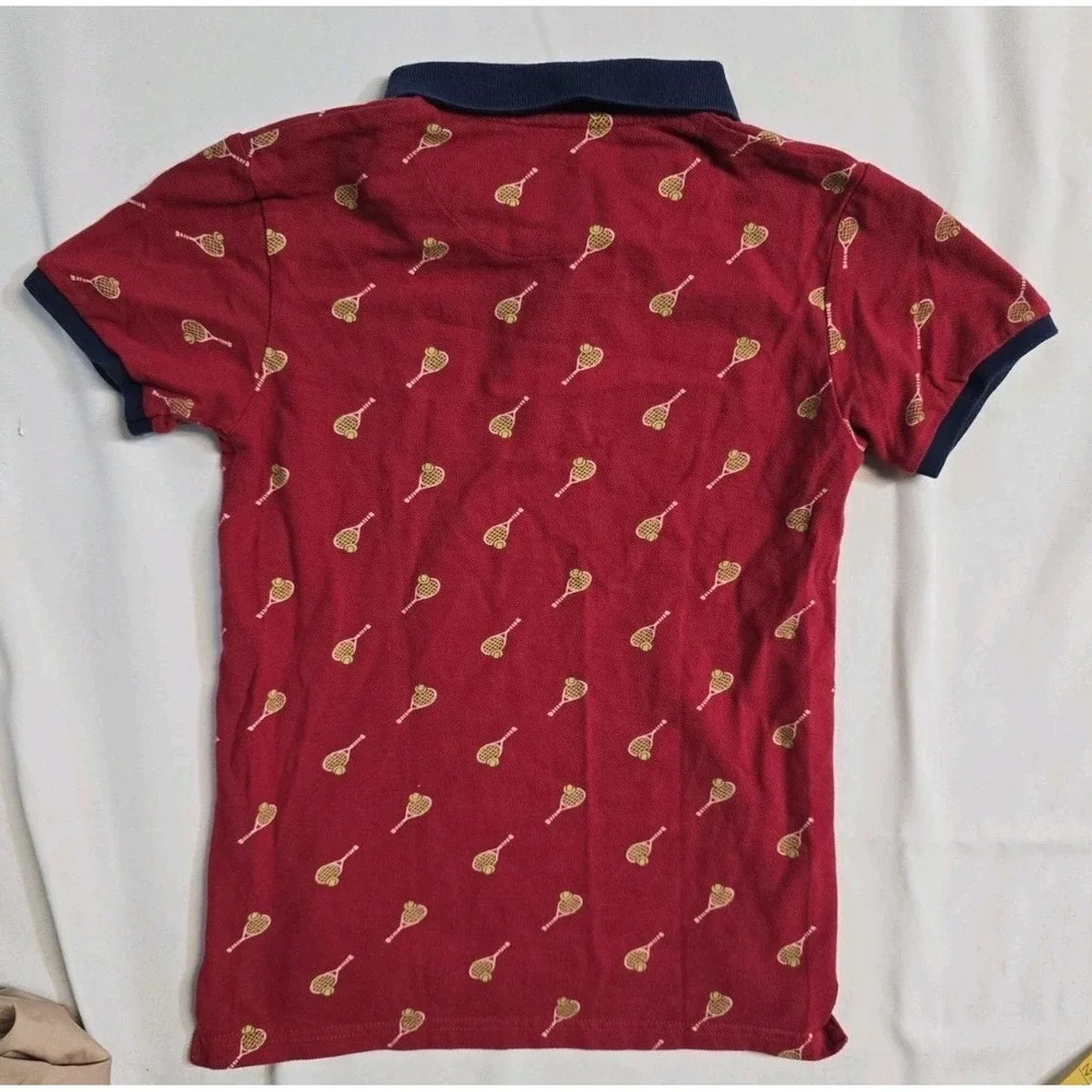 Pantaloons Junior Maroon Cotton Printed‎ Polo T-Shirt 11-12 Tenis